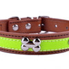 Crystal Studded Reflective Dog Leather Collar